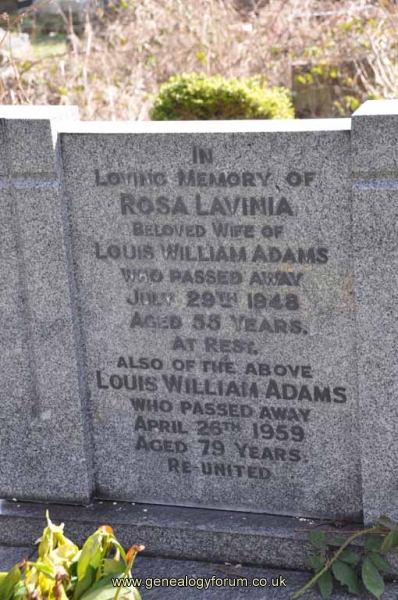 Adams - Louis William, Rosa Lavinia