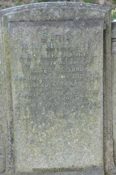 Ashford - Arthur Joseph (husband of Mabel)