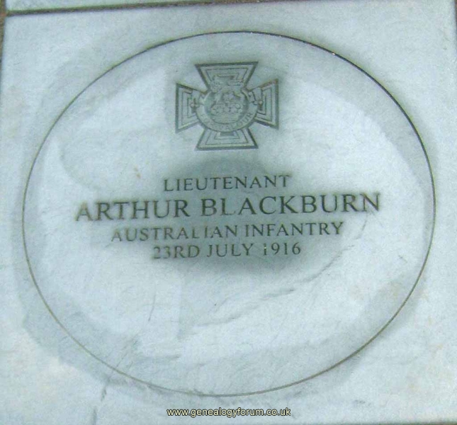 Australian WW1 VCs/Arthur Blackburn - Lietenant
