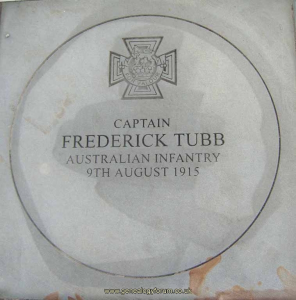 Australian WW1 VCs/Frederick Tubb - Captain