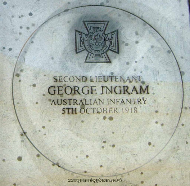 Australian WW1 VCs/George Ingram - Second Lieutenant