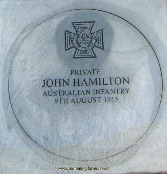 Australian WW1 VCs/John Hamilton - Private