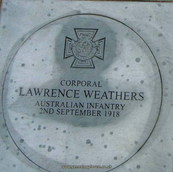 Australian WW1 VCs/Lawrence Weathers - Corporal