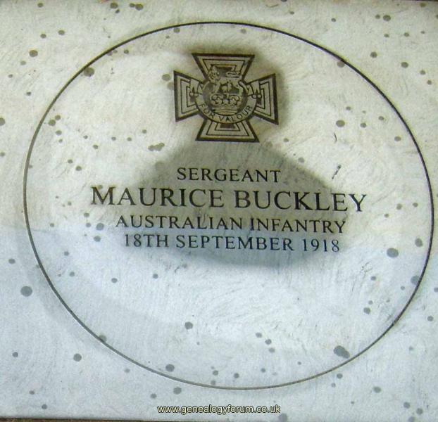 Australian WW1 VCs/Maurice Buckley - Sergeant