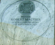 Australian WW1 VCs/Robert Mactier - Private