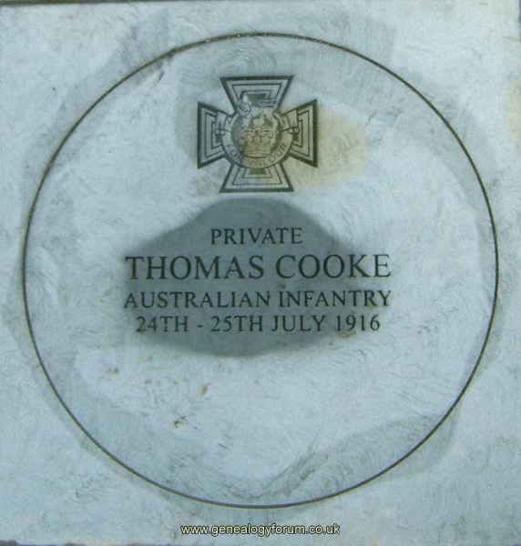 Australian WW1 VCs/Thomas Cooke - Private