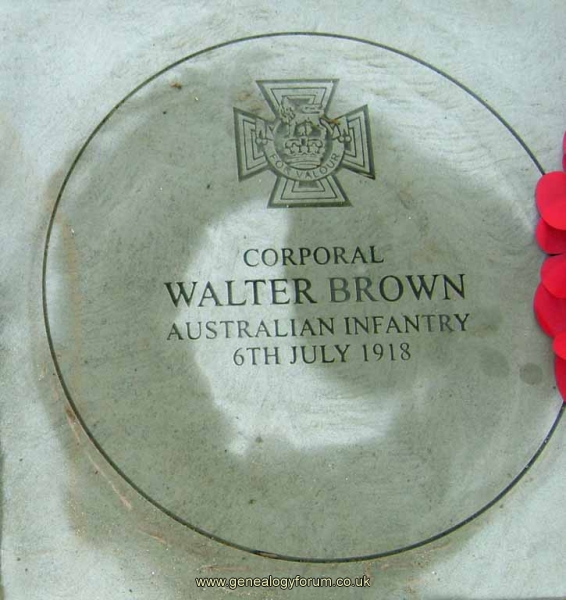 Australian WW1 VCs/Walter Brown - Corporal
