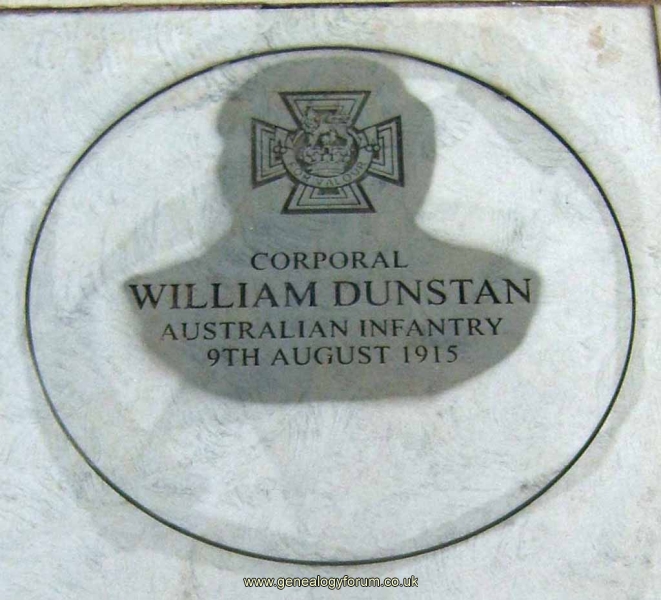 Australian WW1 VCs/William Dunstan - Corporal