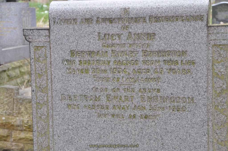 Errington - Bertram Ewart, Lucy Ann