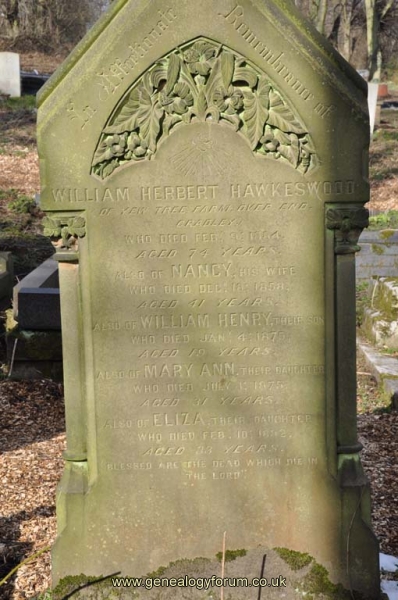 Hawkeswood - William Herbert, Nancy & son William Henry & dau Mary Ann, Eliza