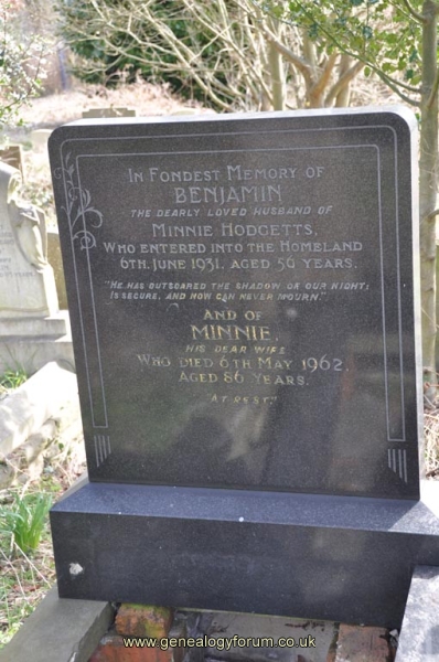 Hodgetts - Benjamin, Minnie
