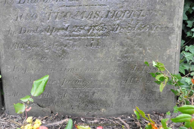 Hopkins 2 - Sarah (wife of Thomas)