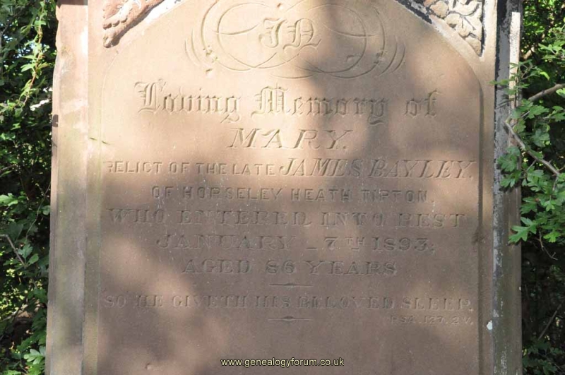 Bayley - Mary (wife of James)