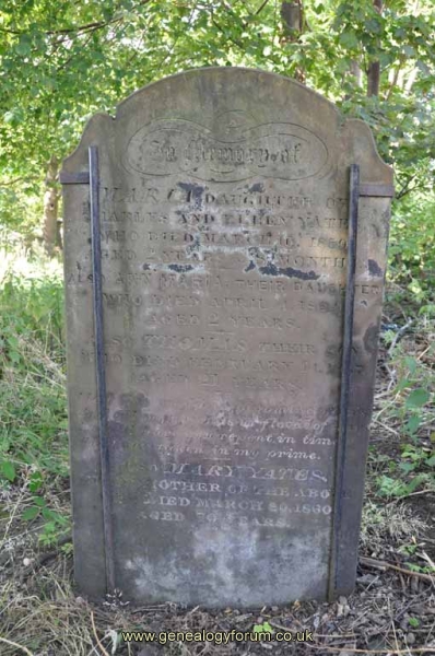Yates - Maria, Ann Maria, Thomas (children of Charles & Ellen) and Grandmother Mary