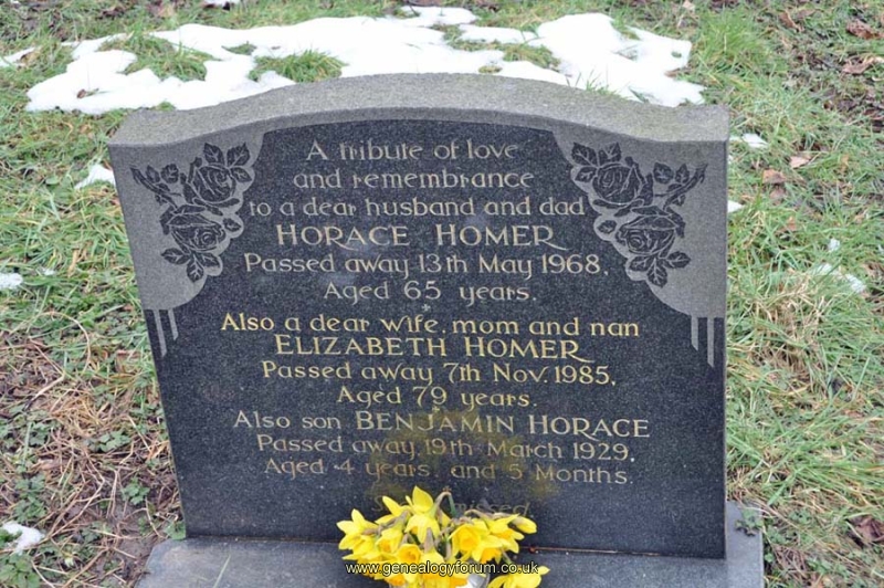 Homer - Horace, Elizabeth & son Benjamin