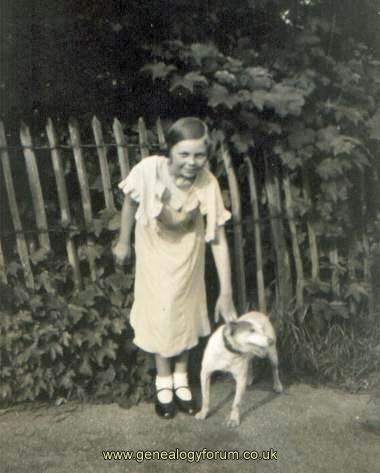 Doris Hazel Hodgetts 1  (with dog Nip)