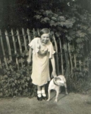 Doris Hazel Hodgetts 1  (with dog Nip)