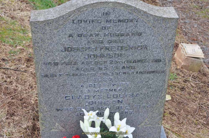 Johnson - Joseph Frederick, Gladys Louisa