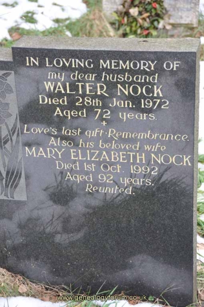 Nock - Walter, Mary Elizabeth