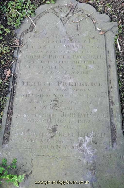 Pateshall - John, Phoebe & son Francis William, Arthur Frederick