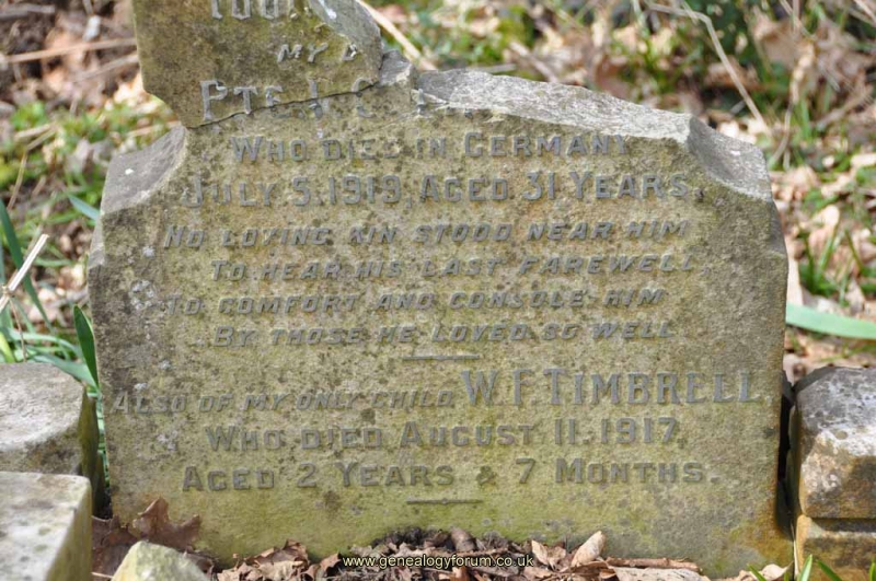 Pte F C Timbrell & child W F