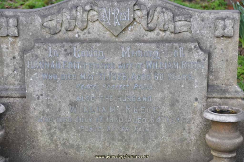Reece - William, Hannah Edith