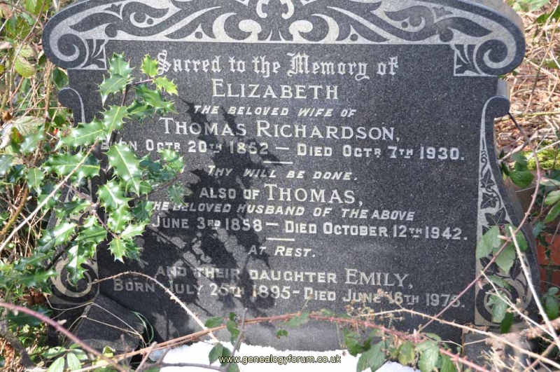 Richardson - Thomas, Elizabeth & daug Emily