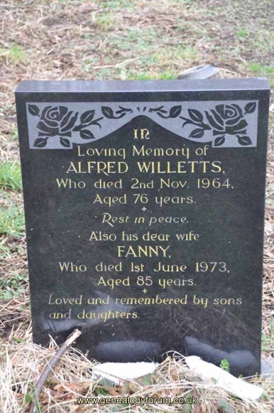 Willetts - Alfred, Fanny