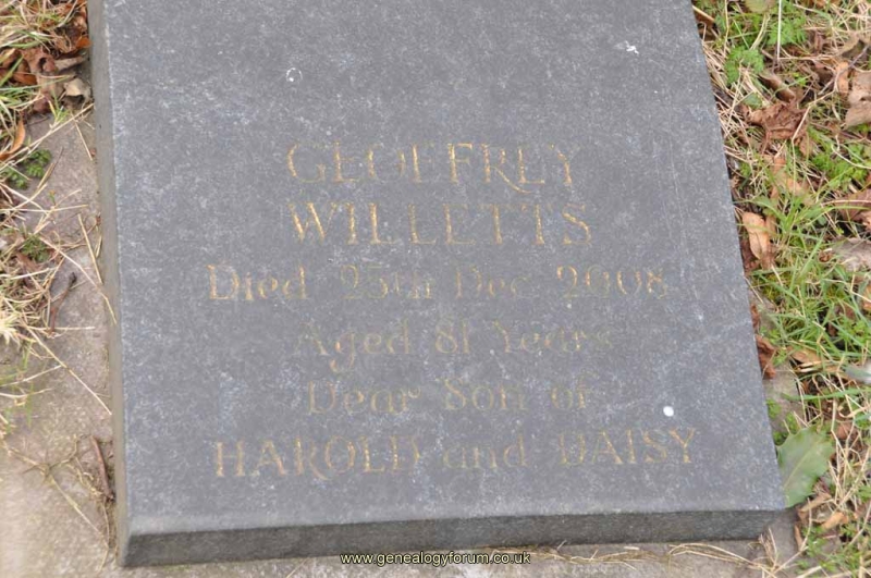 Willetts - Geoffrey (son of Harold & Daisy)