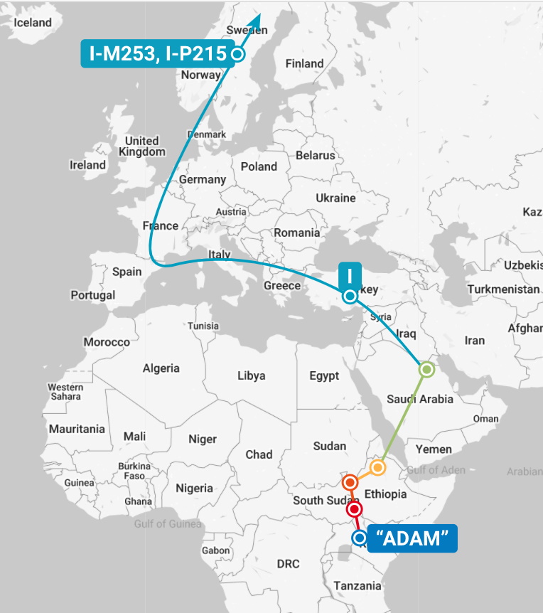 DNA migration map Paternal