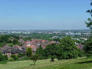 Bottom of Tower Road from Bury Hill Park , looking towards Great Bridge and Walsall.jpg